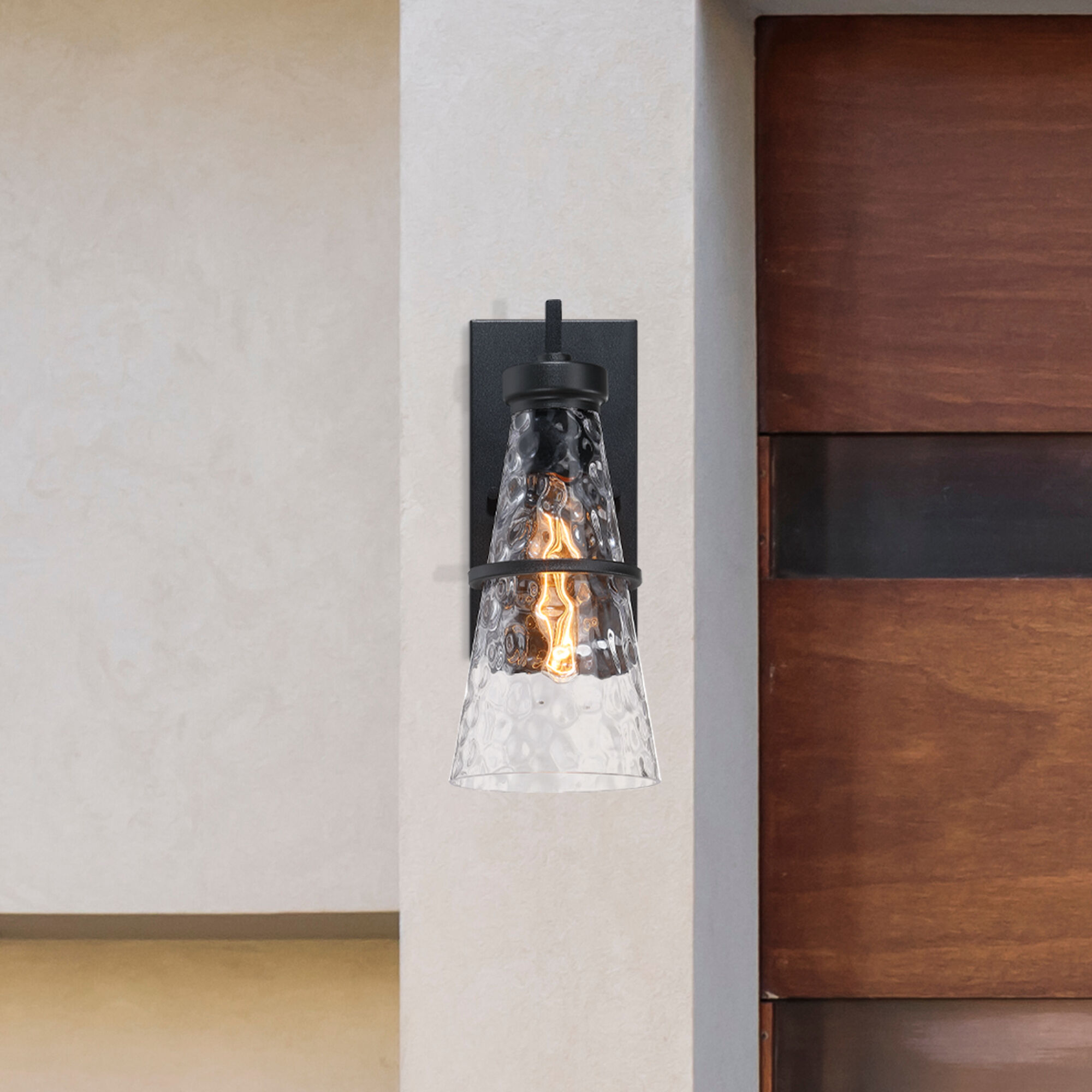 Field Daisy Lane 1 Light 18 inch Black Outdoor Wall Sconce